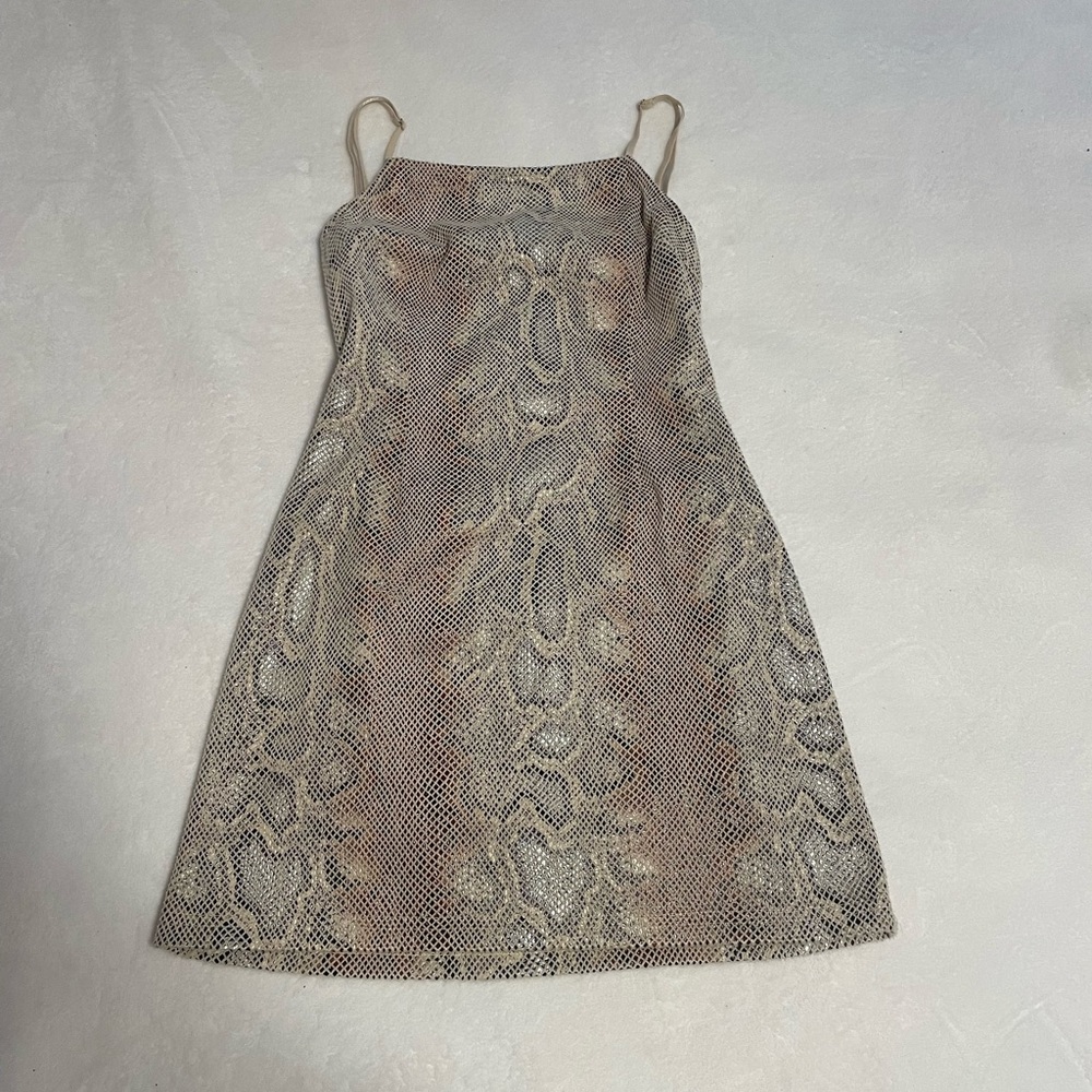 urban outfitters UO textured snake print mini dress